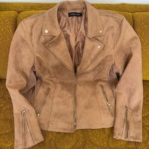 🤎 Ivanka Trump Faux Suede Moto Jacket – XL